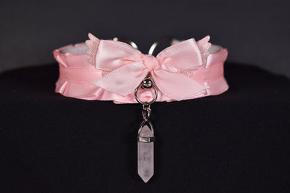 Pink Wing Crystal Choker