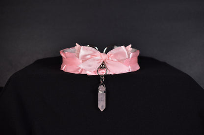 Pink Wing Crystal Choker