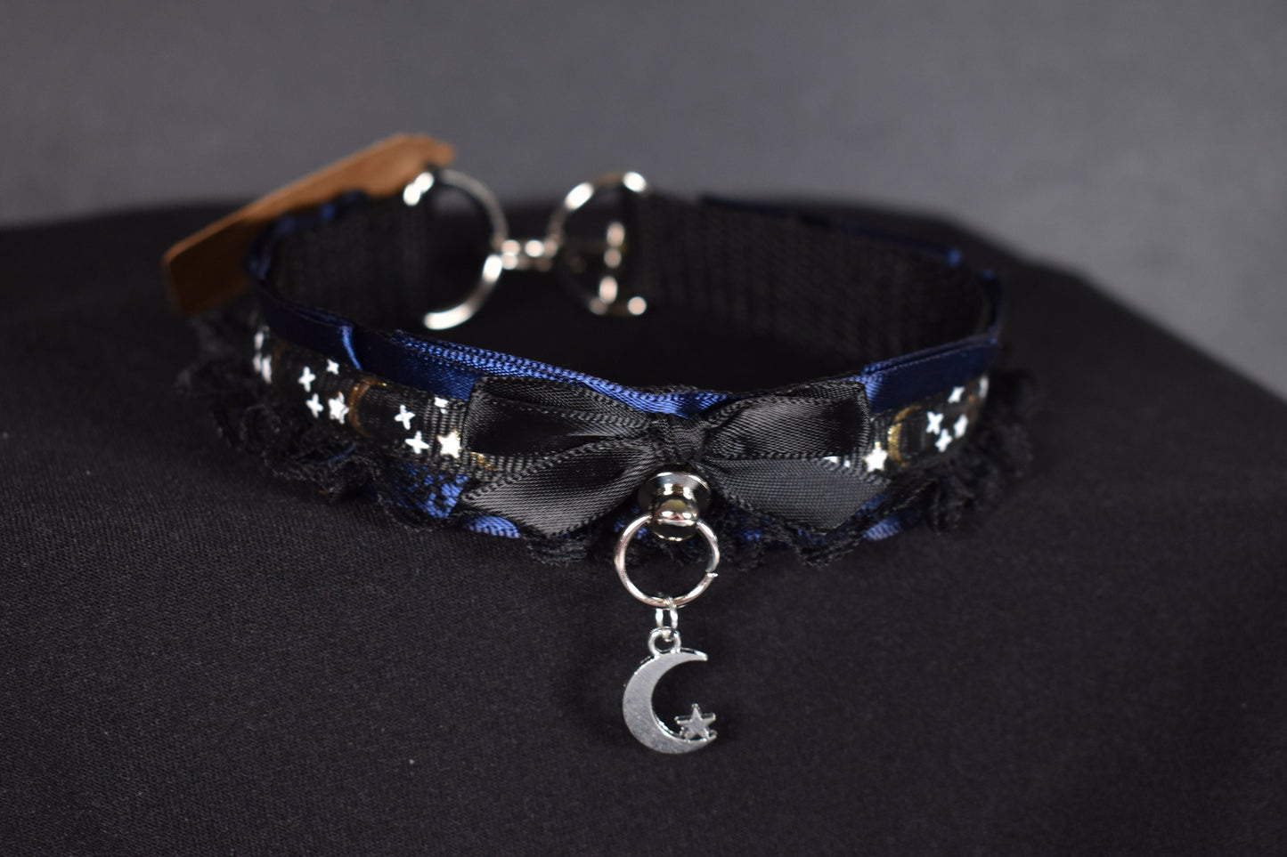 Made to your size / thin navy sky choker / goth / emo / kitten play / alt fashion / bdsm / pet play necklace / kawaii fashion