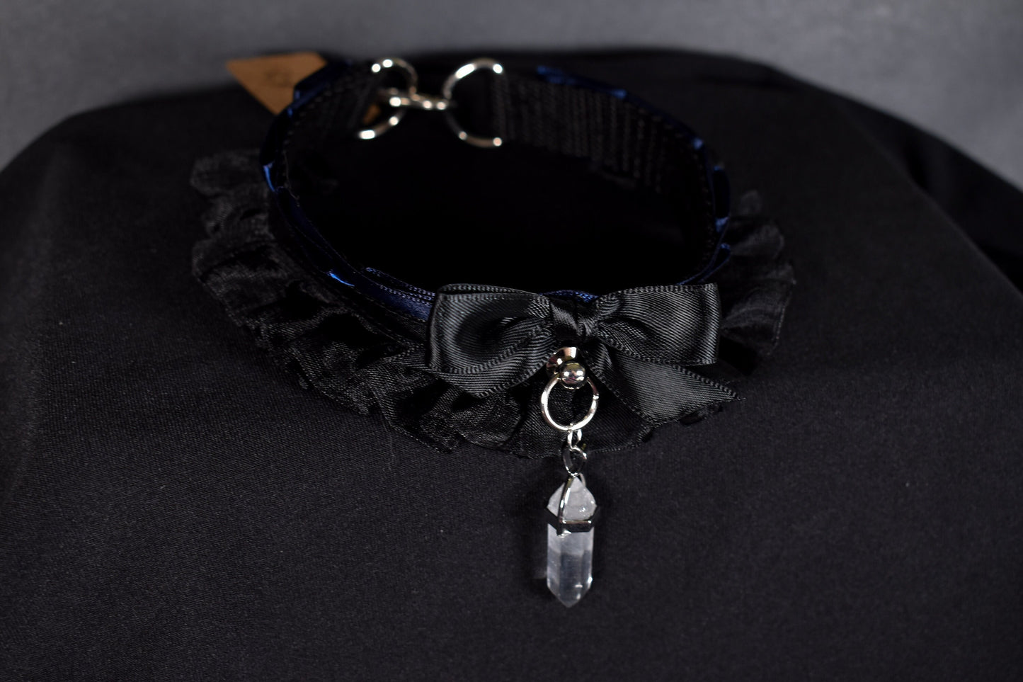 Made to your size / Navy goth choker / goth / emo / kitten play / alt fashion / bdsm / pet play necklace / kawaii fashion